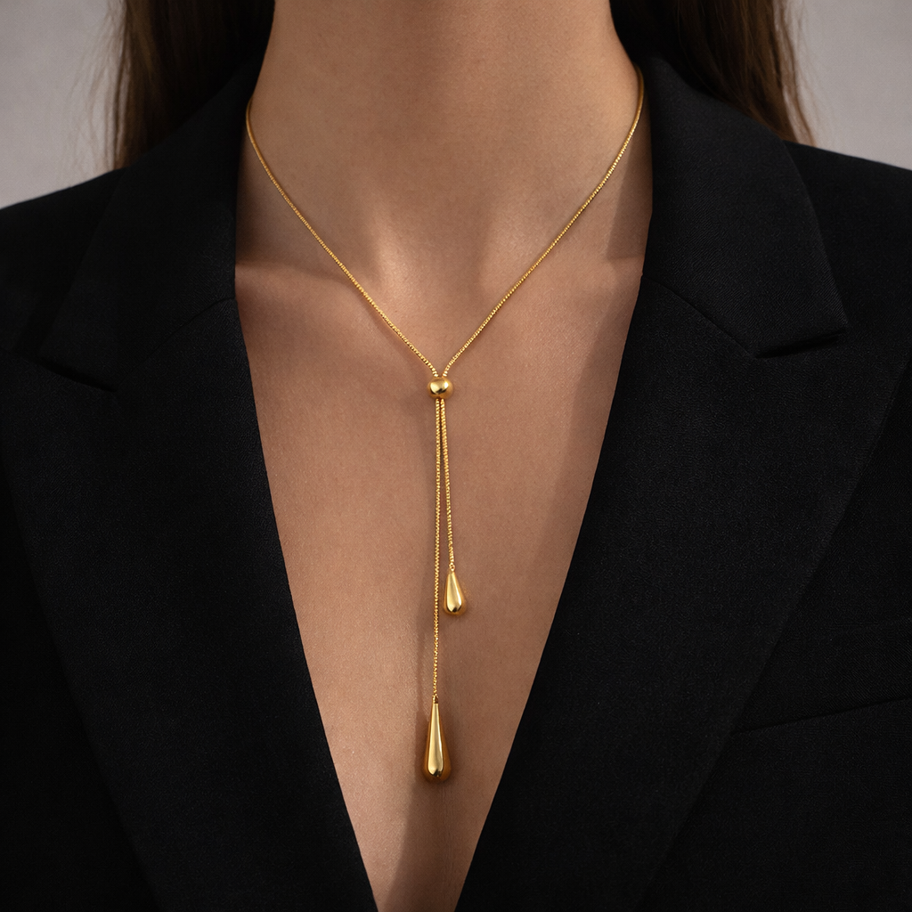 Water Drop Pendant Necklace – Daily (N316) – image 2